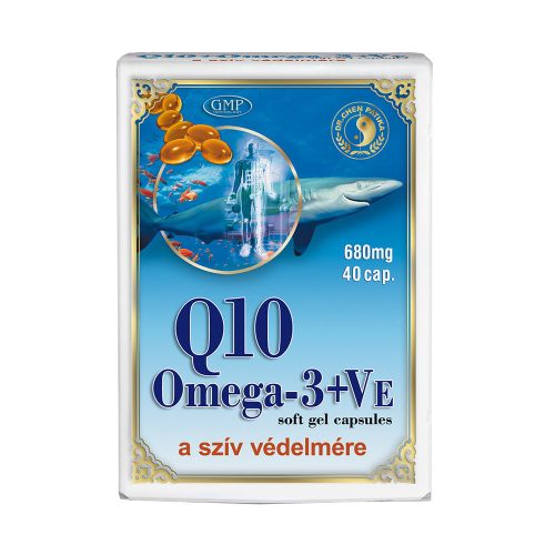Q10-Koenzim Omega-3 kapszula E-vitaminnal