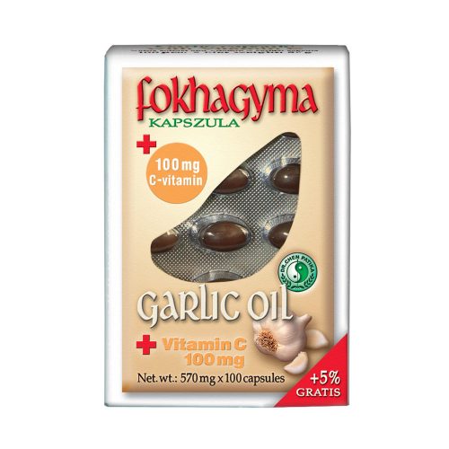 Garlic oil capsules with vitamin C 