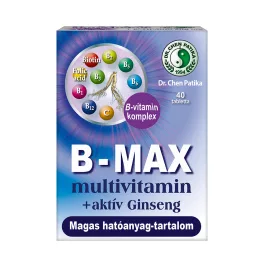 B-Max multivitamin + aktív Ginseng tabletta - 40db