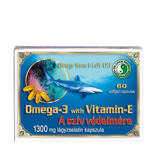 Omega-3 lágyzselatin kapszula E-vitaminnal 