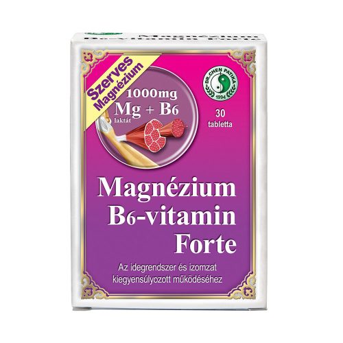 Szerves Magnézium B6-vitamin Forte tabletta - 30db
