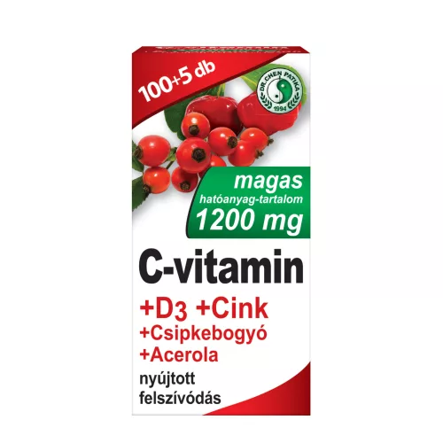 1200 mg C-vitamin + D3-vitamin - 105 db