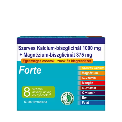 Szerves Kalcium 1000mg + Magnézium 375 mg - Biszglicinát 50x